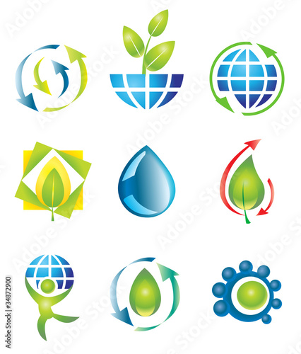 Vector: Set of nature design elements Set of nature design elements