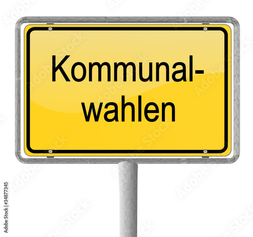 Vektor: Ortsschild Kommunalwahlen Ortsschild Kommunalwahlen