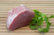 piece of beef with parsley