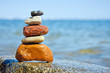 Pile of stones, inner calm of feng shui