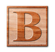 wooden letter B.