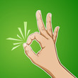 Vector: Colorful Okay Hand Colorful Okay Hand