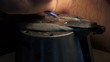 detail of craftman during make incision