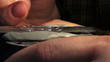 detail of craftman during make incision