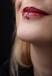 Pierced Red Lips