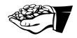 Hands full of coins