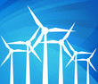 Wind alternative energy generator blue vector