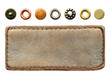 Higly detailed grungy blank natural leather jeans label