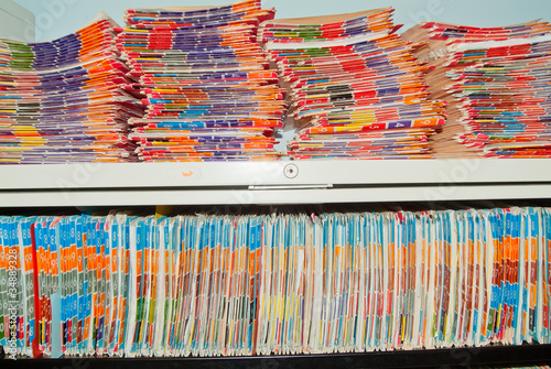 Photo: Medical Records folders. Medical Records folders.