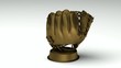 Close-up on a turning golden baseball glove with a ball Close-up on a turning golden baseball glove with a ball
