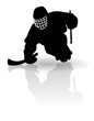 Sledge hockey player vector