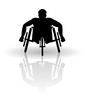 Wheelchair racer vector