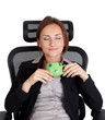 Businesswoman relaxing