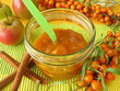 Fruchtaufstrich mit Sanddorn, Apfel und Zimt