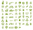 Green ecology icons for your design
