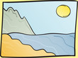 Framed sea landscape