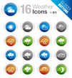 Glossy Buttons - Weather Icons