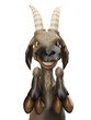 goat cartoon smiling portrait