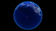 3d Earth Animation. High quality textures. loop alpha matte