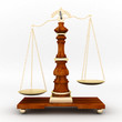 beautiful image of judicial attributes on a white background