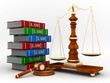beautiful image of judicial attributes on a white background