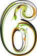 Organic Font illustration. Vector illustration