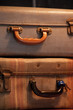 Retro pair of suitcases