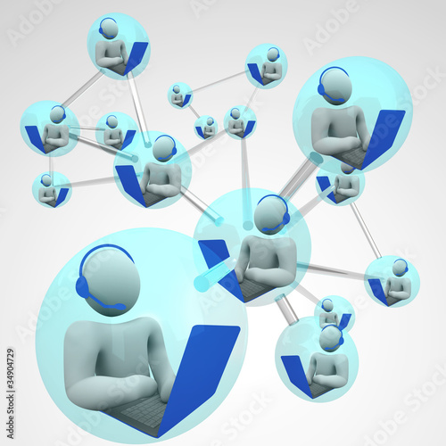 Illustration: Connected Computer Communication Linked Networking Connected Computer Communication Linked Networking