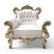 Luxurious armchair isolated on white background