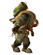 Mann mit Taucheranzug im Steampunk Style