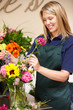 Woman working in florist