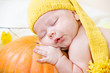Baby in yellow hat