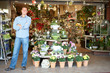 Man working in florist