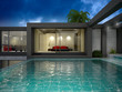Image : Modern house with pool