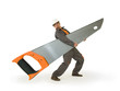 Photo: Bricolage - les outils adaptés - la scie géante Bricolage - les outils adaptés - la scie géante