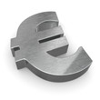 Sign of euro. 3d