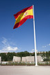 Bandera española en Plaza de Colón