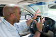 Angry Man Experiencing Road Rage