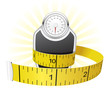 Vector: Weights and tape measure Weights and tape measure