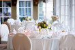 Table set for an event party or wedding reception