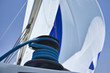 Italy, Sicily, cruising on a sailing boat, winch
