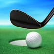 golf ball on lip