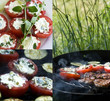 tomato barbecue in summer garden tomato barbecue in summer garden