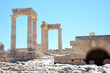 Ruins of ancient temple. Lindos. Rhodes island. Greece Ruins of ancient temple. Lindos. Rhodes island. Greece