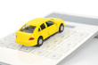 Toy car and calculator Toy car and calculator