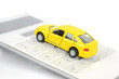 Toy car and calculator Toy car and calculator