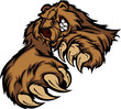 Grizzly Bear Mascot Body with Paws and Claws