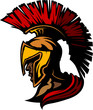 Roman Centurion Mascot Head with Helmet Vector Graphic