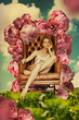 beautiful young woman in garden beautiful young woman in garden