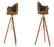 Side views of vintage large format camera Side views of vintage large format camera